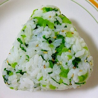長野県　野沢菜のおにぎり